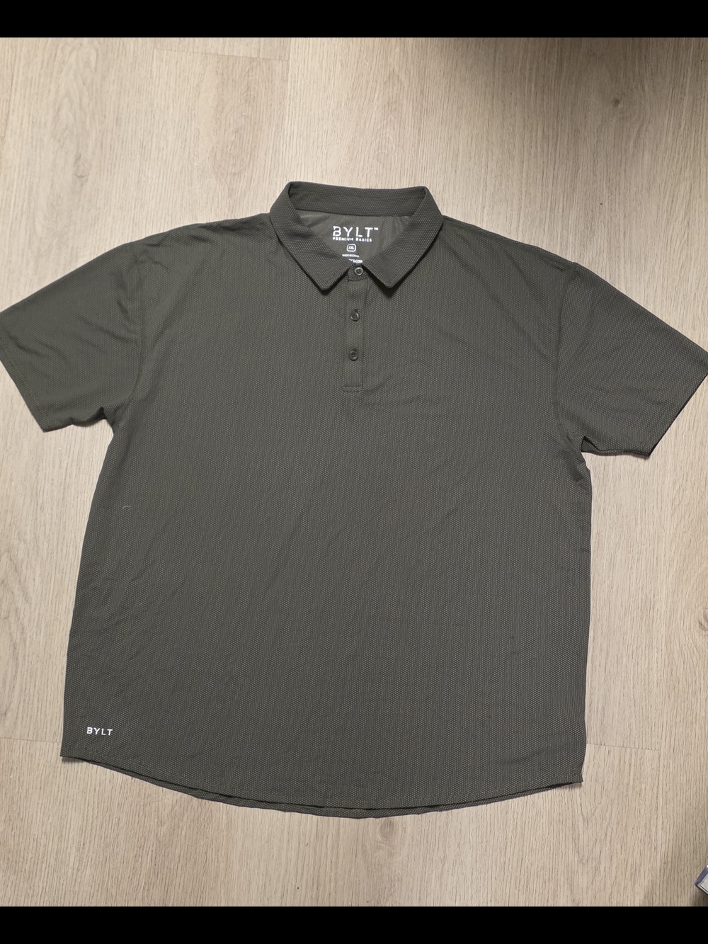 BYLT Men's Olive Green Short-Sleeve Polo Golf Classic Collar XXL